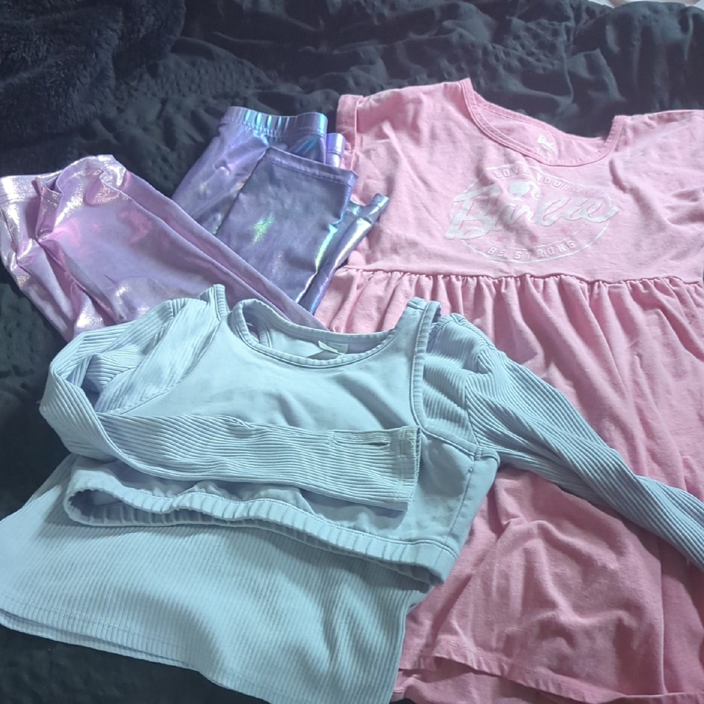 Old Navy Iridescent Leggings Tee Dress